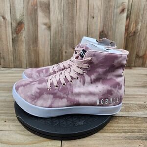 NOBULL High Top Canvas Tie Dye Sneakers Rose Pink Women's US 7.5
